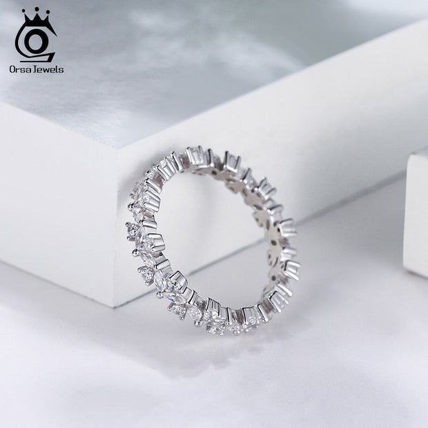 925 Sterling Silver Love Zirconia Ring For Women