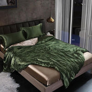 Leopard Duvet Cover Satin like Silk Soft 4Pcs Bedding Set Summer Reversible Comforter Cover Luxury Soft Lightweigh Bed Sheet set