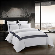 Luxury Bedding Sets White Quilt/Duvet Cover Set Squares Comforter Bedding Cover Pillowcase Bed Linen King Queen Bedclothes