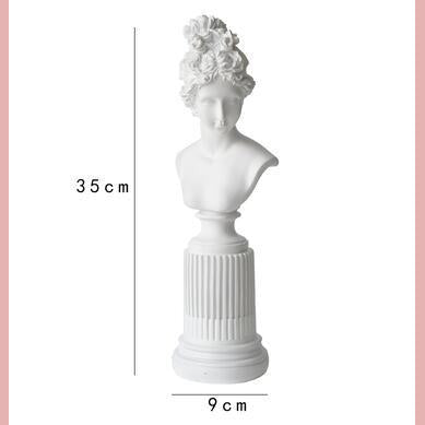 European Resin David Venus Head Statue Home Livingroom Goddess Angel Sculpture Figurines Decoration Cafe Desk Accessories Crafts