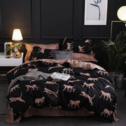 Luxury Leopard Duvet Cover 240X220 Swallow Geometric Plaid Bed Linen Queen Bedding Set 135 Couple Bedspreads Bed Quilt Cover 150
