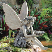 Wonderland Garden Fairy Statue Flower Pixie Fly Wing Family Artificial Elf Resin ornaments Outdoor Angel Girl Figurines Crafts