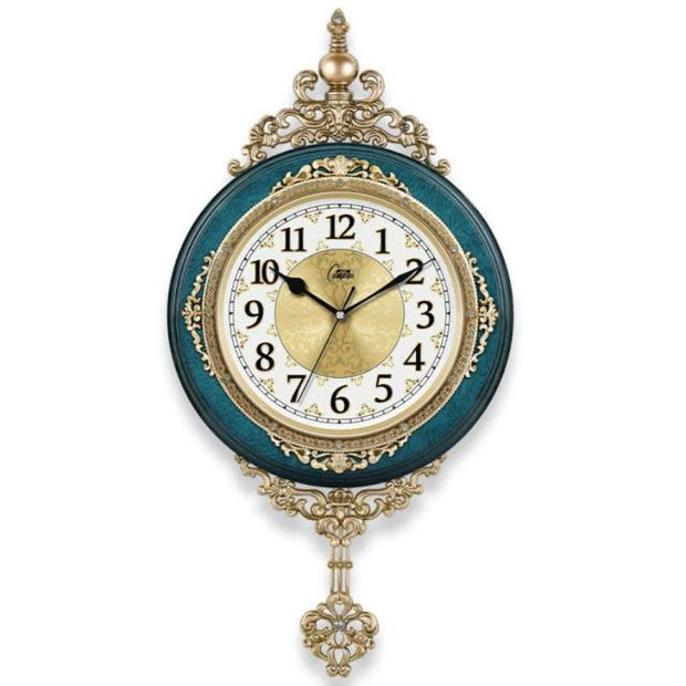 European Style Retro Wall Clock Watch Living Room Mute Pendulum Clock Elegant Taste Family Gift Art Decoration Rome Luxury G010
