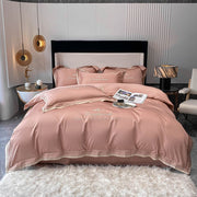luxury noble bedding set 100S Egyptian cotton quilt cover Soft duvet cover Flat bed sheet pillowcases Long-staple Cotton Hotel