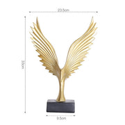 Angel Wing Statue Beautifully Resin Angel Wing Craftwork Sculpture Ornament Abstract Gold Eagle Decoration for Home Decor