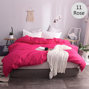 600TC Pure Cotton Luxury Duvet Cover 140x200 Custom Size Bedding King Queen Solid Color Printed 1PCS Duvet Quilt Cover Pink