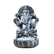 Ganesha Statue Candle Holder India Thailand Elephant God Resin Figurine Sculpture Home Office Bar Desk Decoration Ornament Gift