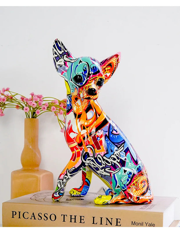 Colorful Elephant Sculpture - Modern Resin Animal Statue for Home Decor