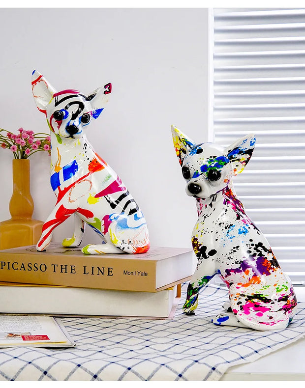 Colorful Elephant Sculpture - Modern Resin Animal Statue for Home Decor