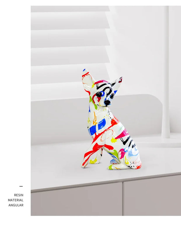 Colorful Elephant Sculpture - Modern Resin Animal Statue for Home Decor