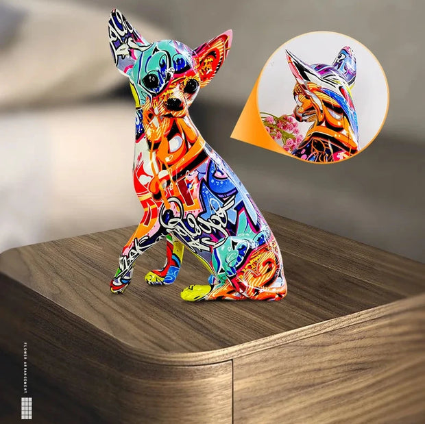 Colorful Elephant Sculpture - Modern Resin Animal Statue for Home Decor