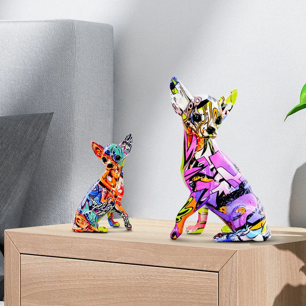 Colorful Elephant Sculpture - Modern Resin Animal Statue for Home Decor