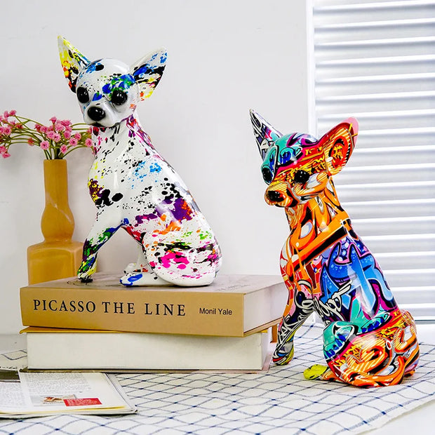 Colorful Elephant Sculpture - Modern Resin Animal Statue for Home Decor