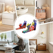 Colorful Art Cat Figure Graffiti Statue Home Wine Cabinet Office Collection Decoration Tabletop Resin Crafts Miniature Statues