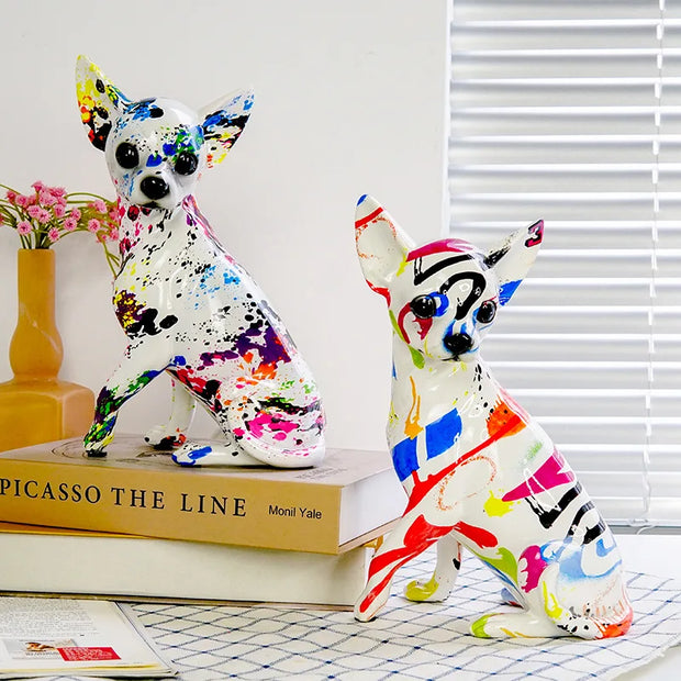Colorful Elephant Sculpture - Modern Resin Animal Statue for Home Decor