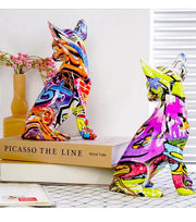 Colorful Elephant Sculpture - Modern Resin Animal Statue for Home Decor