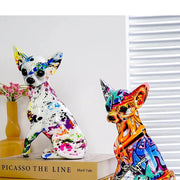 Colorful Elephant Sculpture - Modern Resin Animal Statue for Home Decor