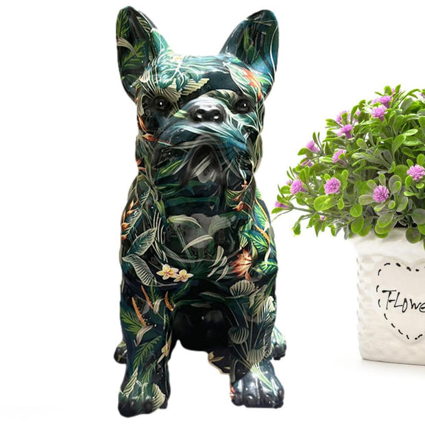 Colorful Dog Statue French Bulldog Home Decorations The Nordic Graffiti Animal Statue Decorative Figurines Gift For Dog Lovers